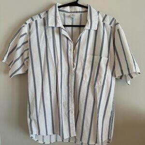 White and Blue Striped Women’s Shirt